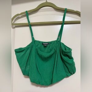 wild fable Emerald Green Textured Spaghetti Strap Camisole